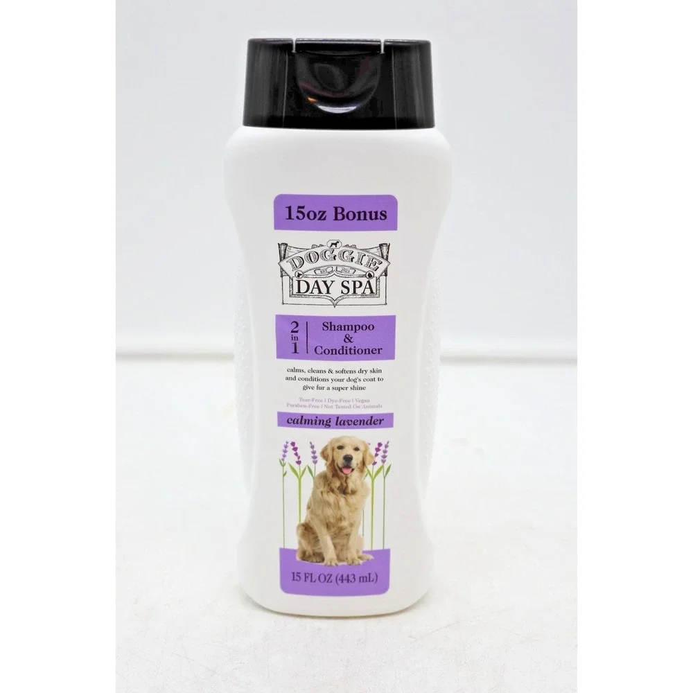 2-Pack | Doggie Day Spa 2-in-1 Shampoo & Conditioner Calming Lavender | 15oz/ea